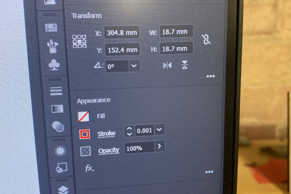 Offsets to laser cut geometry entered here.