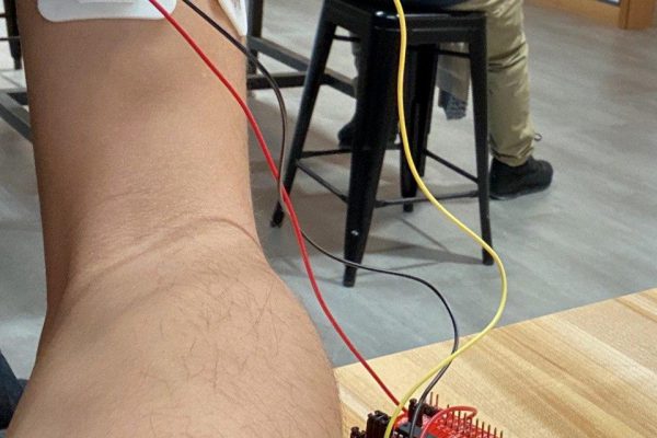 First assembly and testing of EMG and DSP.